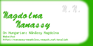 magdolna nanassy business card